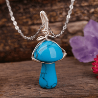 Thumbnail for Natural Stone Toad Stool Mushroom Necklace