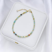 Thumbnail for Calming Handcrafted Natural Stones Bracelet with 14K Gold