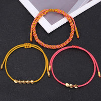 Thumbnail for 3 /pc Set Tibetan Handmade Lucky Knot 'BE FEARLESS ' Copper & Rope Bracelets