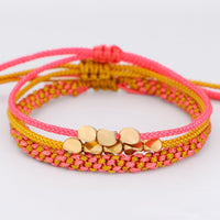 Thumbnail for 3 /pc Set Tibetan Handmade Lucky Knot 'BE FEARLESS ' Copper & Rope Bracelets