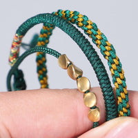 Thumbnail for Tibetan Handtied Lucky Knot 'BE POWERFUL' Copper & Rope 3 /pc Bracelet Set