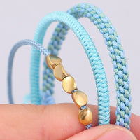 Thumbnail for Tibetan Handmade Lucky Knot 'BE SERENE' Copper & Rope 3 /pc Bracelet Set