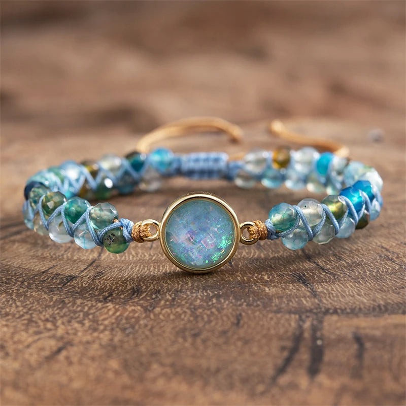 Serenity Sparkling Opal Braided Bracelet