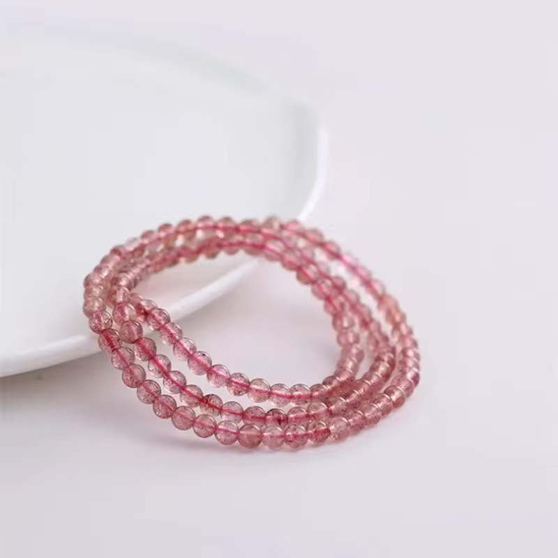 4 layer Wrap Pink Tourmaline 'CREATIVITY' Bracelet YourSoulPlace