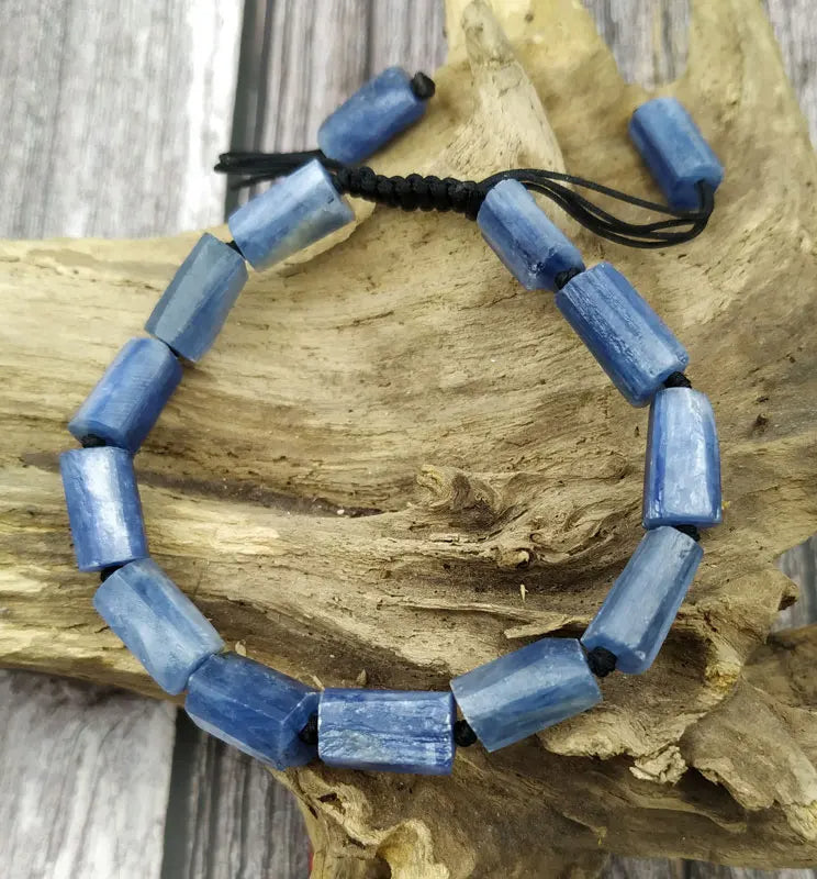 Raw Blue Kyanite & Black Tourmaline FREEDOM from NEGATIVITY Bracelet YourSoulPlace