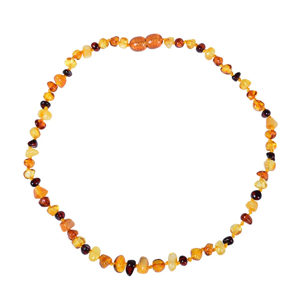 Baltic Amber Necklace w/ Chakra Stones