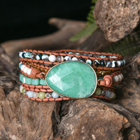 Thumbnail for Keep The Faith Jade Wrap Bracelet