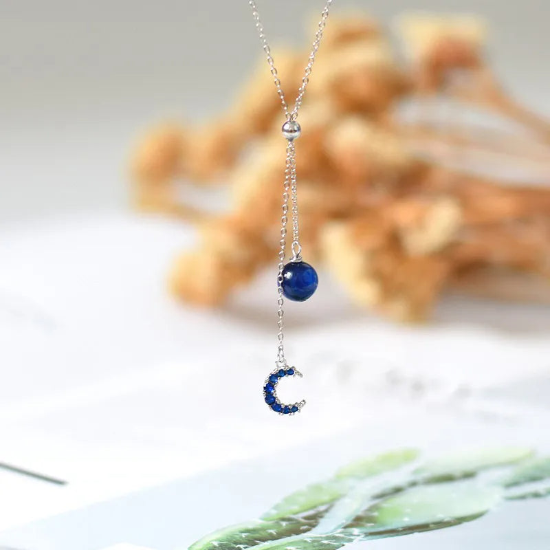 THAI SILVER Blue Moon ETHEREAL Necklace