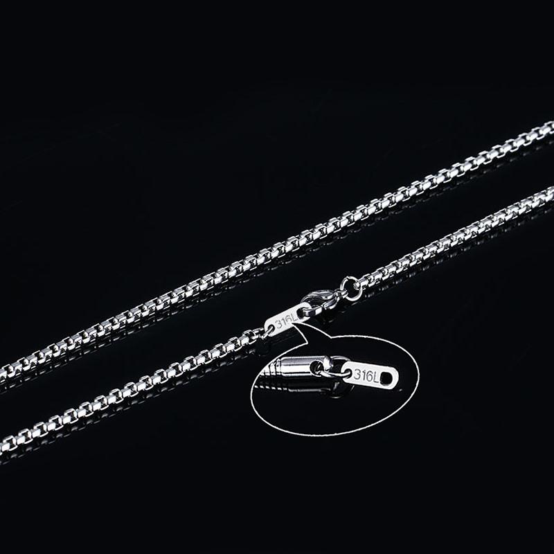 3mm Men's CLASSIC DUDE Stainless Steel & 18k Plated Steel Curved Box Chain Necklace