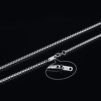 Thumbnail for 3mm Men's CLASSIC DUDE Stainless Steel & 18k Plated Steel Curved Box Chain Necklace