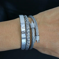 Thumbnail for Luxury 3 Pc Titanium 'King' Bracelet Set