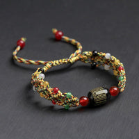 Thumbnail for Tibetan Buddhist Hand tied Knot Agate Stone PERFECTION of WISDOM SUTRA Bracelet