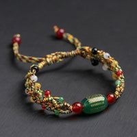 Thumbnail for Tibetan Buddhist Hand tied Knot Agate Stone PERFECTION of WISDOM SUTRA Bracelet