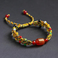 Thumbnail for Tibetan Buddhist Hand tied Knot Agate Stone PERFECTION of WISDOM SUTRA Bracelet