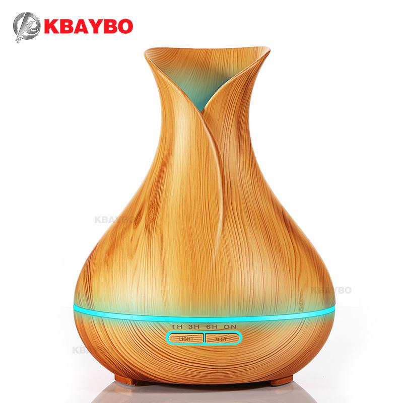 400ml  Wood Grain Aroma Essential Oil Diffuser and  Humidifier