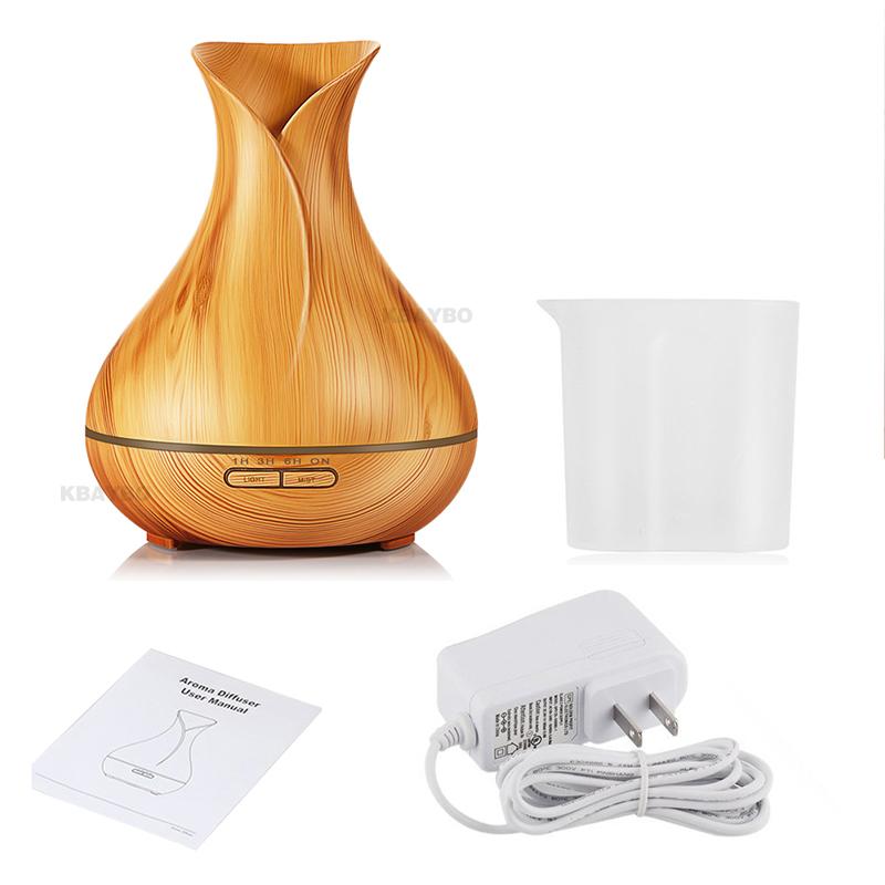 400ml  Wood Grain Aroma Essential Oil Diffuser and  Humidifier