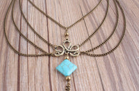 Thumbnail for Hollow Turquoise Anklet