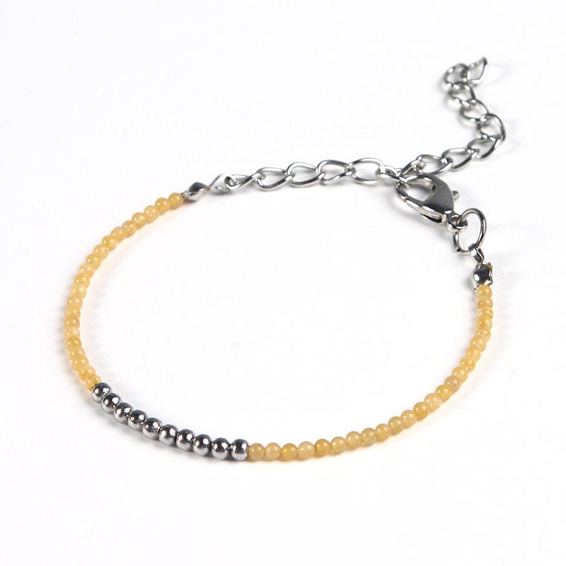 Cutie Pie Miniature NATURAL HEALING GEMSTONE & Steel Bracelet- SAVE $$ on Bundles!