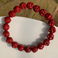 Thumbnail for Auspicious Laughing Buddha 'PROSPERITY' Cinnabar Bracelet