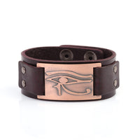 Thumbnail for Eye of Horus Protection Leather Bracelet YourSoulPlace