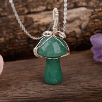 Thumbnail for Natural Stone Toad Stool Mushroom Necklace