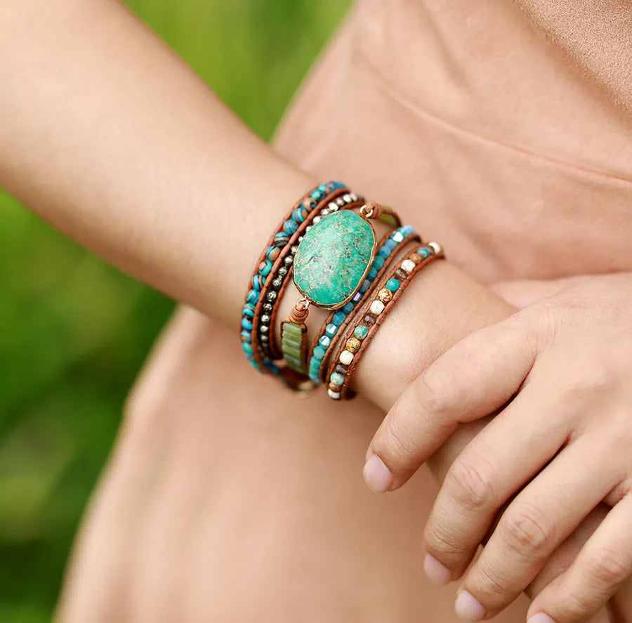 Calming Turquoise Wrap Bracelet