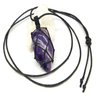 Thumbnail for Amethyst Macrame Necklace