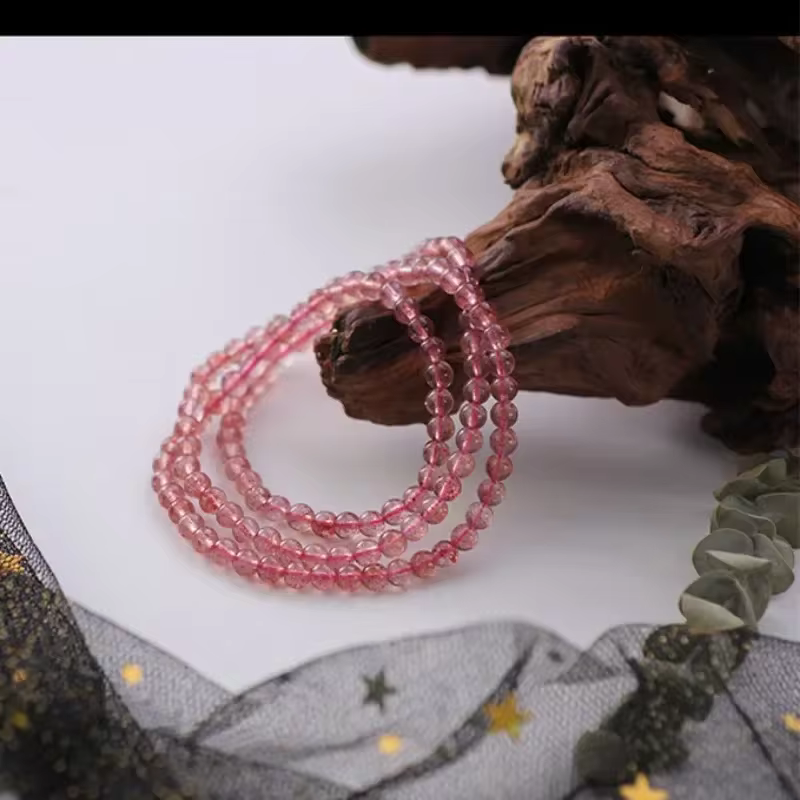 4 layer Wrap Pink Tourmaline 'CREATIVITY' Bracelet YourSoulPlace