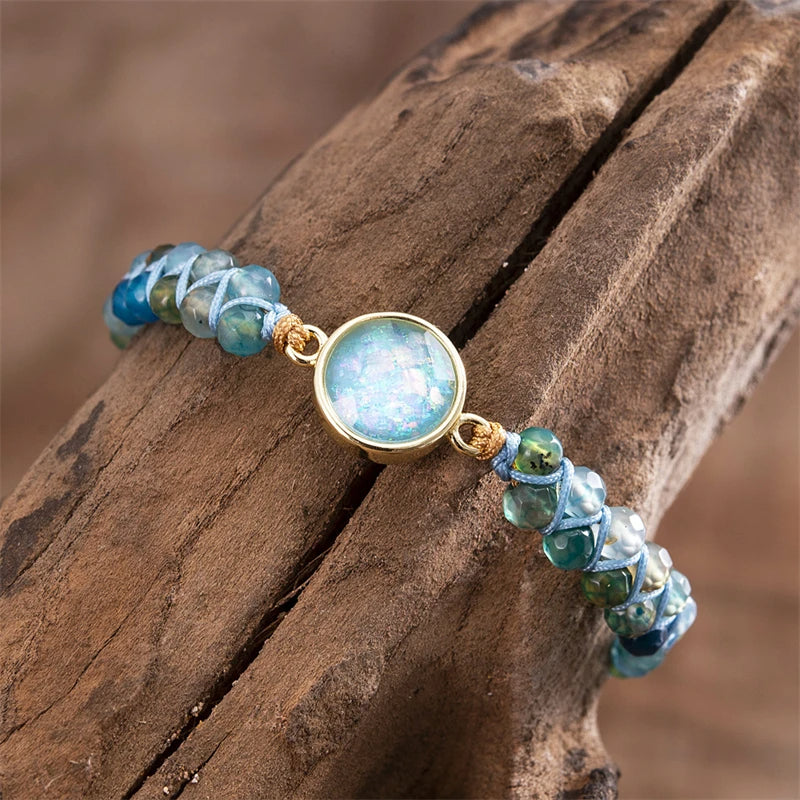 Serenity Sparkling Opal Braided Bracelet