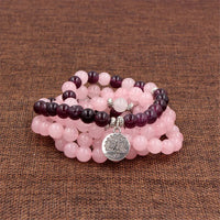 Thumbnail for Rose Quartz & Amethyst Mala Prayer YourSoulPlace.com