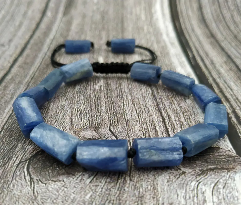 Raw Blue Kyanite & Black Tourmaline FREEDOM from NEGATIVITY Bracelet YourSoulPlace