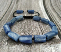 Thumbnail for Raw Blue Kyanite & Black Tourmaline FREEDOM from NEGATIVITY Bracelet YourSoulPlace