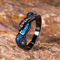 Thumbnail for Blue Fire Opal  Cross Ring YourSoulPlace