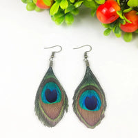 Thumbnail for Empress Peacock Feather Earrings