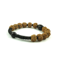 Thumbnail for Natural Coconut shell Rudraksha Tiger eye Beads Bracelet