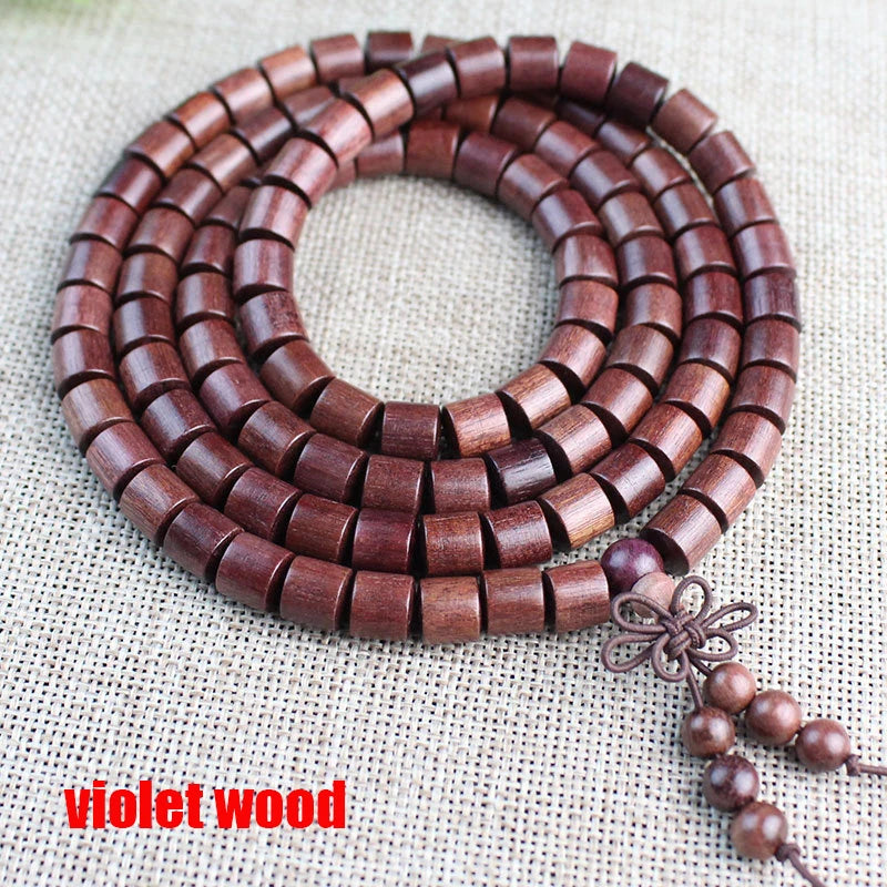 108 Tibetan Redwood Wood Beads Mala Bracelet