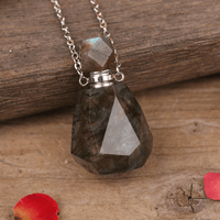 Thumbnail for Comforting Natural Labradorite Essential Oil Perfume 'DESTINY ' Necklace