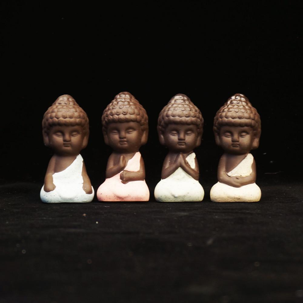 4pc/Set Cute Ceramic Mini Buddha Tea Pets-GRAB A BARGAIN!