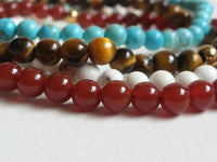 Thumbnail for Stylish Men's Set of 4 Natural Stone Bracelets for Great Energy Boost