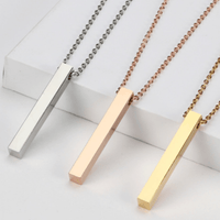 Thumbnail for Customizable Stainless Steel 'STABILITY' Bar Necklace