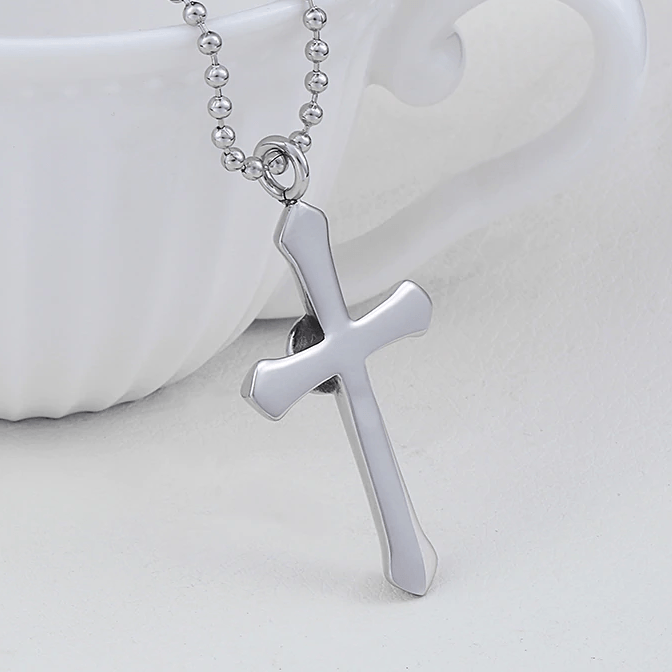 Stainless Steel Cross 'FREE EAGLE' Pendant