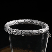 Thumbnail for Ethnic Thai Silver Men's Auspicious Dragon Bangle