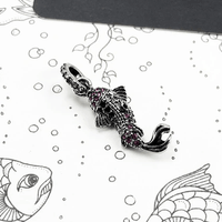 Thumbnail for Silver & Zirconia HARIWAKE Koi Pendant Necklace