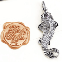 Thumbnail for Silver & Zirconia TANCHO Koi Pendant Necklace