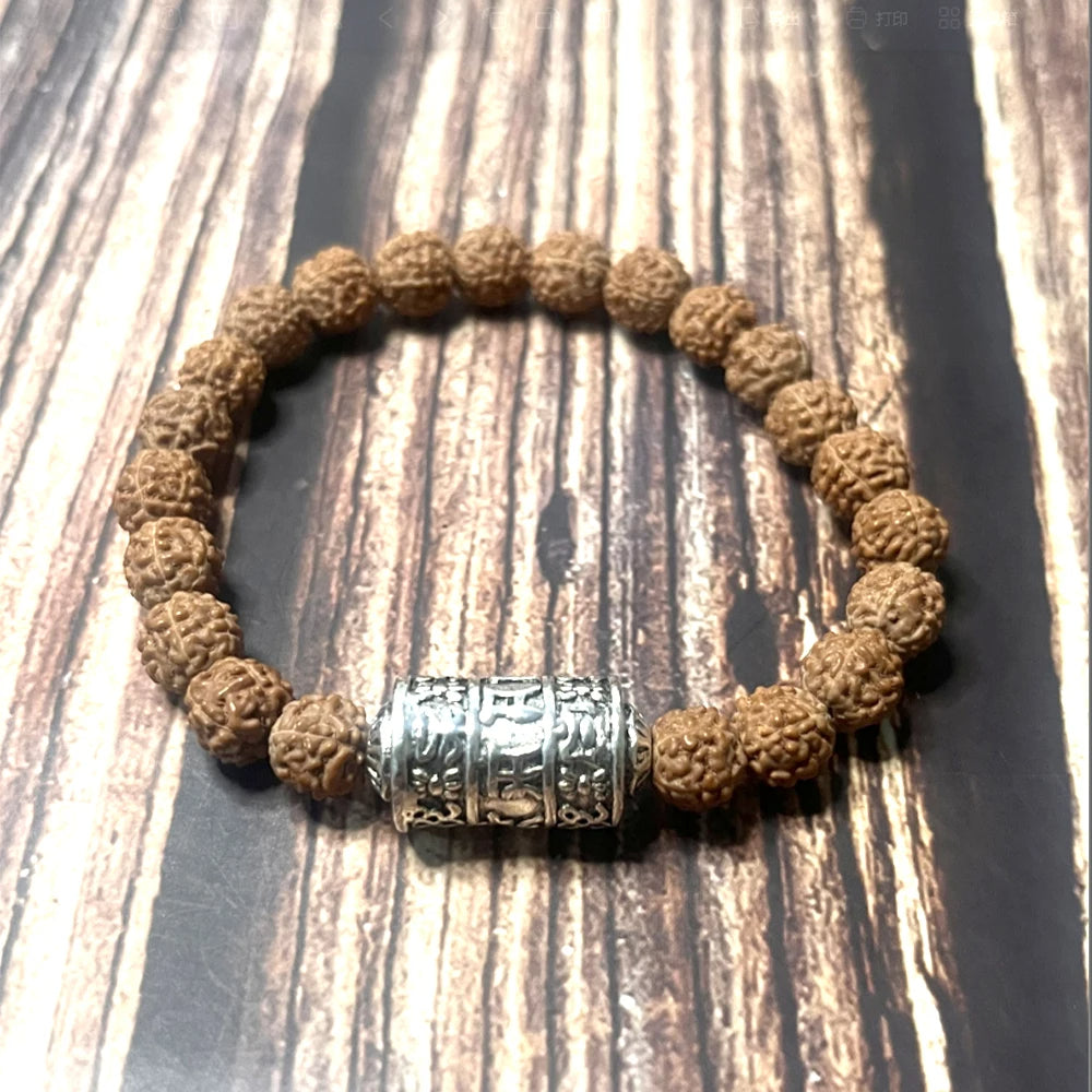 Rudraksha Seed With Tibetan Buddhism Mantra