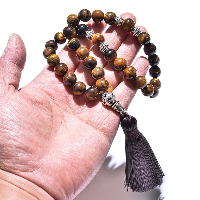 Natural Stone 33 Prayer Bead Islamic Tasbih