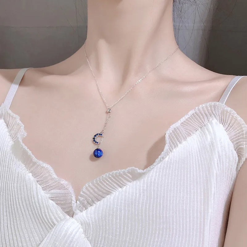 THAI SILVER Blue Moon ETHEREAL Necklace