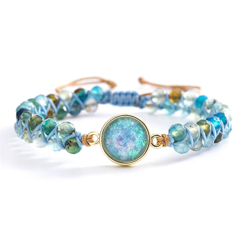 Serenity Sparkling Opal Braided Bracelet