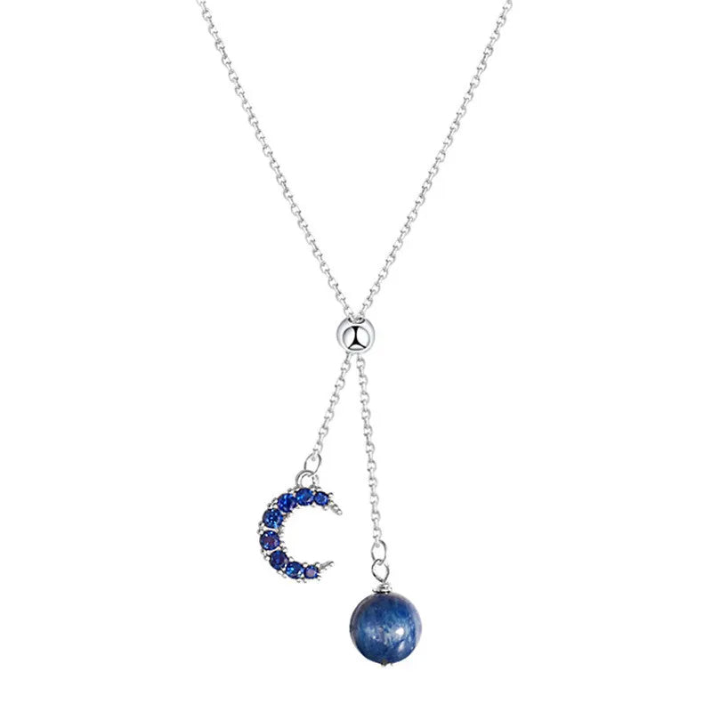 THAI SILVER Blue Moon ETHEREAL Necklace