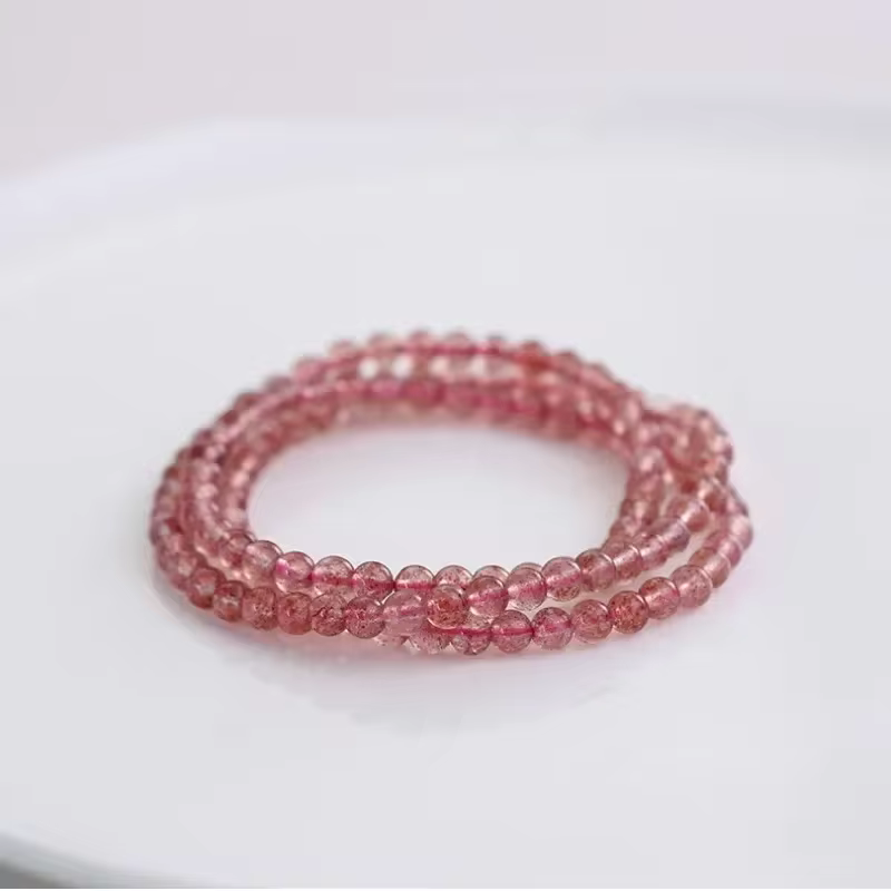 4 layer Wrap Pink Tourmaline 'CREATIVITY' Bracelet YourSoulPlace